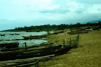 Une vue du lac Rweru séparant le Burundi au Rwanda.