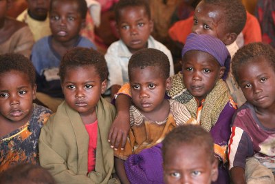 File photo: Somali children at a refugee camp.
