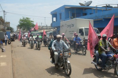 An opposition rally in the capital, Lome (file photo).