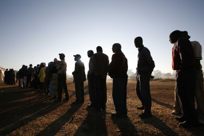 Election day in Harare in 2008.