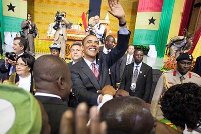President Barack Obama in Ghana's Parliament.
