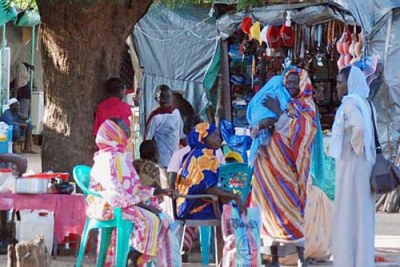 Sudanese women in a market place (file photo) : The man she said she had a sexual relationship with has denied the charge and was therefore acquitted by the judge.