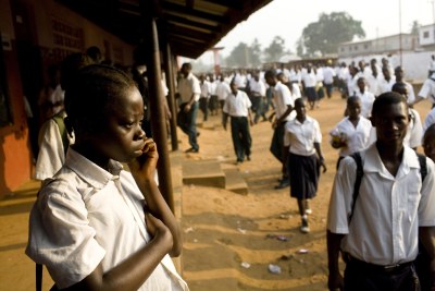 Schools have been rigorously enforcing the Ebola prevention measures (file photo).