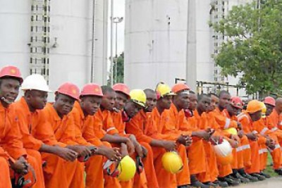 Nigerian oil workers.