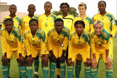South Africa national women soccer team, Banyana Banyana.