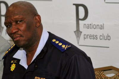 The South African police commissioner, General Bheki Cele.
