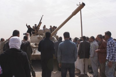 Forces opposed to Muammar al-Gaddafi.