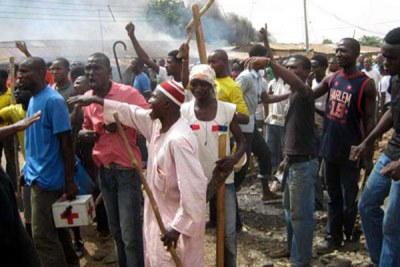 Rioters in some northern states during the post election violence (file photo).