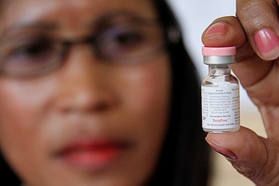 File photo: A vial of vaccine.