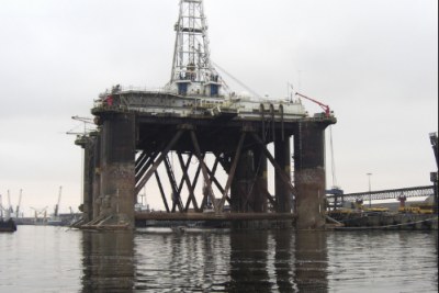 Oil rig in Walvis Bay.