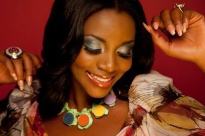 Nigerian actress Genevieve Nnaji was the face for a  make-up  label.
