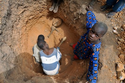 Children work on mines in many West African countries (file photo).