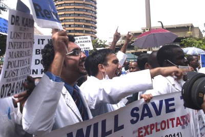 Doctors protesting (file photo)