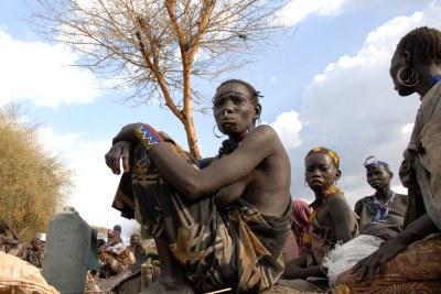People displaced by conflict in Jonglei state.
