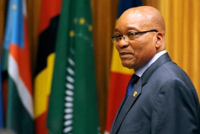 (Photo d'archives) -  Jacob Zuma, président sortant du Congrès national africain (ANC)