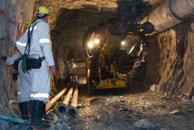 Drilling underground: Operations at the company's mines West Wits, Kopanang in Carletonville, and the Vaal River regions, near Orkney, came to a standstill