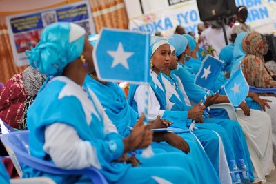 Adorning the Somali flag.