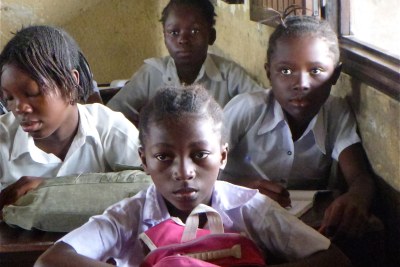 Des écoliéres congolaises.