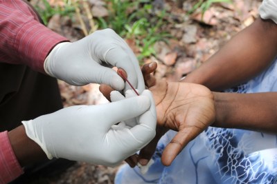 HIV test being carried out (file photo).