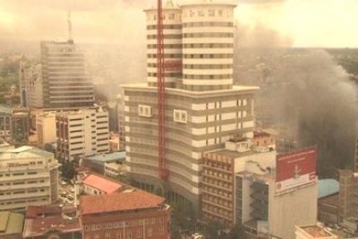 Smoke from a bomb that ripped through a Nairobi shopping center that Al Shabaab took reponsibility for (file photo).