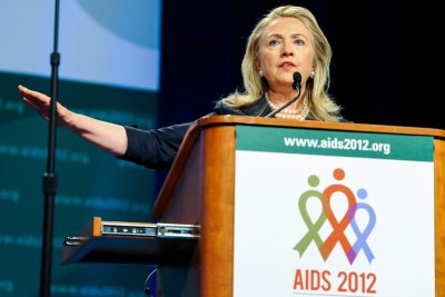 U.S. Secretary of State Hilary Clinton addresses the XIX International Aids Conference in July, 2012: Secretary Clinton marked World Aids Day 2012 by unveiling a blueprint for the creation of an Aids-free generation.