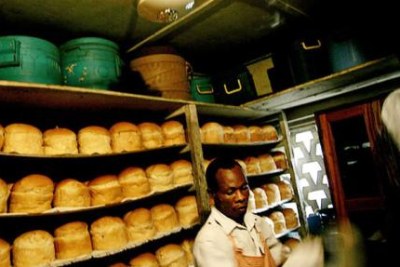 Bread seller in Abuja.