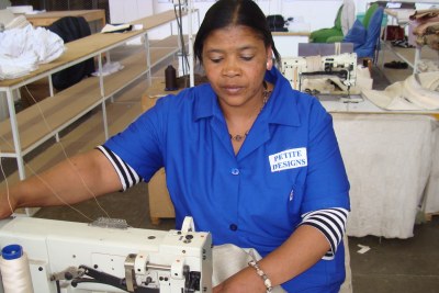 Textile worker in a factory (file photo).