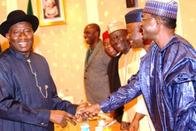 President Goodluck Jonathan with Governors.