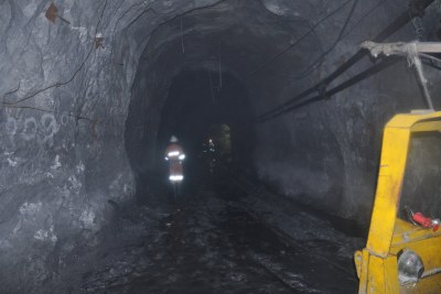 Typical tunnel at Mopani Copper Mine.