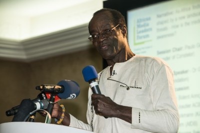 Professor George Ayittey at the African Media Leaders Forum in Dakar.