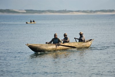 Fishermen return after a night of fishing.