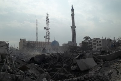 La ville de Gaza après les frappes israéliennes