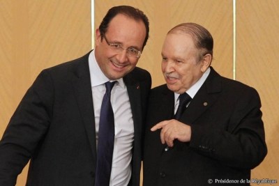Le président algérien, Bouteflika lors de la 1ère visite officielle de Hollande en Algérie - 19-20 Décembre 2012