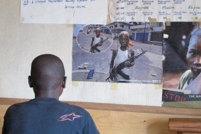 A former child-soldier in a centre for former child soldiers, Kivu, eastern DRC, March 2011.