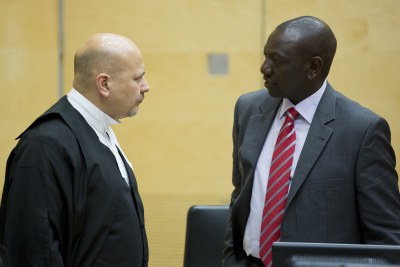 Kenya's deputy President William Ruto's at the Hague (file photo).