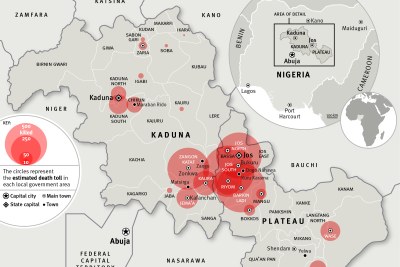 Conflict areas in Kaduna State (file photo).