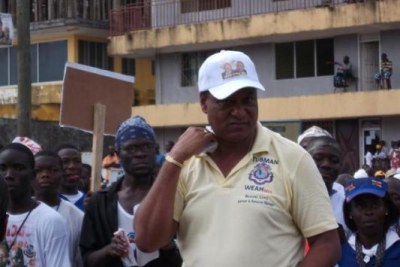 Millionaire Liberian businessman, Benoni Urey, campaigns for the opposition Congress for Democratic Change (file photo).