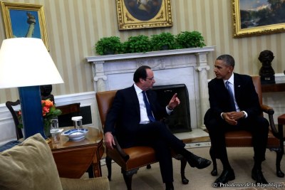 Visite d'Etat du président Hollande aux Etats-Unis - Cérémonie d'accueil