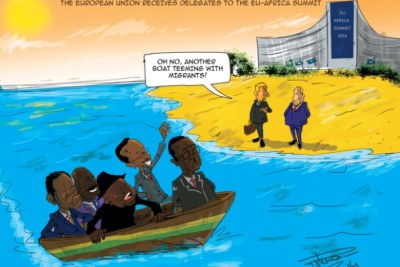 African leaders arrive at the EU-Africa Summit.