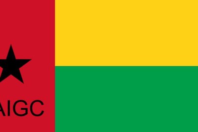 Drapeau de la Guinée-Bissau avec PAIGC