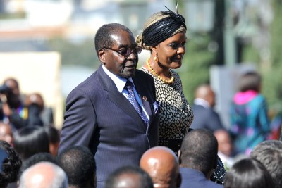 President Robert Mugabe with his wife Grace (file photo).