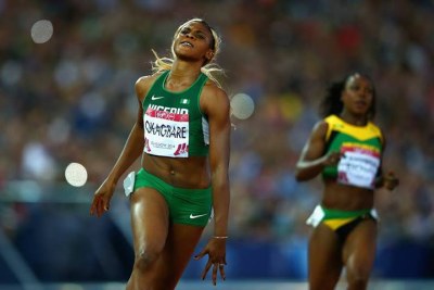 Blessing Okagbare of Nigeria, who took home Gold.