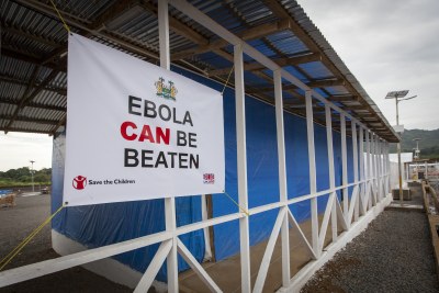 A new Ebola treatment centre built in partnership with the UK’s Department for International Development and the Ministry of Defence.