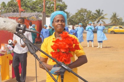 Beatrice Yardolo, the last remaining confirmed #Ebola patient in Liberia.