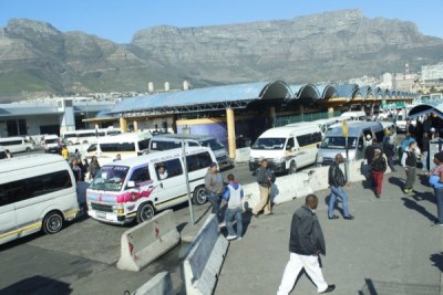Taxi rank on the upper deck of Cape Town station (file photo).