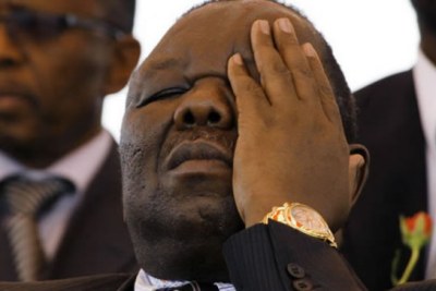 Morgan Tsvangirai leader of MDC -T, biggest opposition party in Zimbabwe .