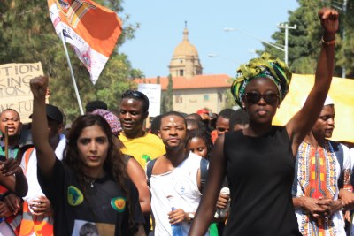 Students march to the Union Buildings in Pretoria (file photo).