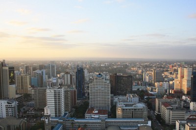 The Nairobi skyline.