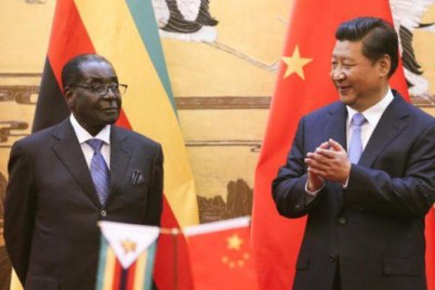 President Xi Jinping and President Robert Mugabe.