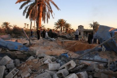 (Photo d'archives) - Bombardements sur un camp du groupe EI en Libye